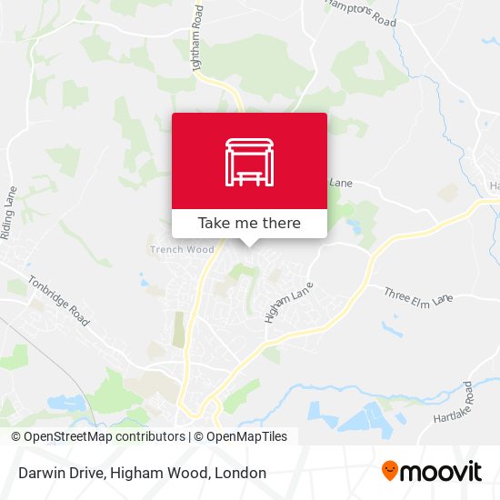 Darwin Drive, Higham Wood map