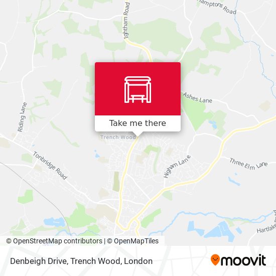 Denbeigh Drive, Trench Wood map