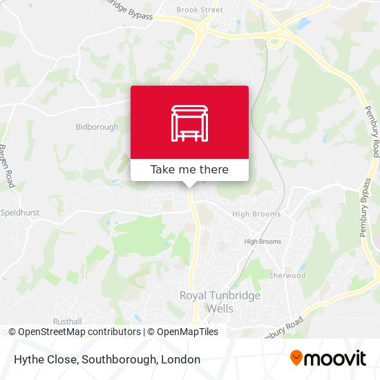 Hythe Close, Southborough map