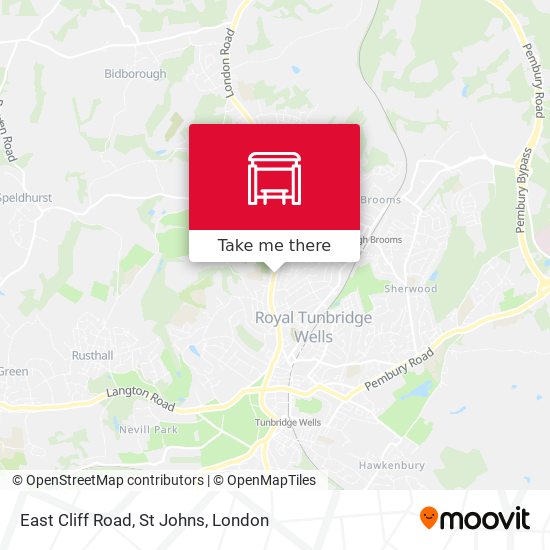 East Cliff Road, St Johns map