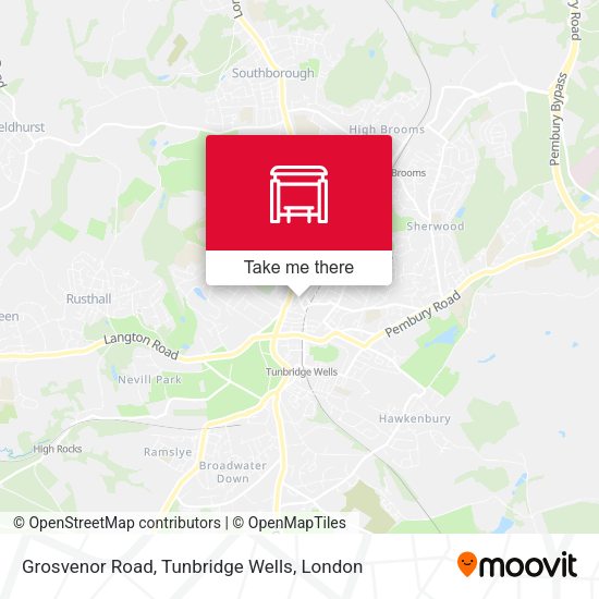 Grosvenor Road, Tunbridge Wells map