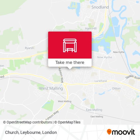 Church, Leybourne map