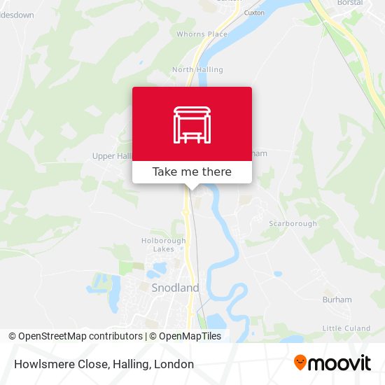 Howlsmere Close, Halling map