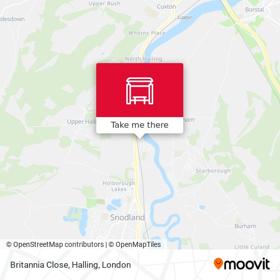 Britannia Close, Halling map