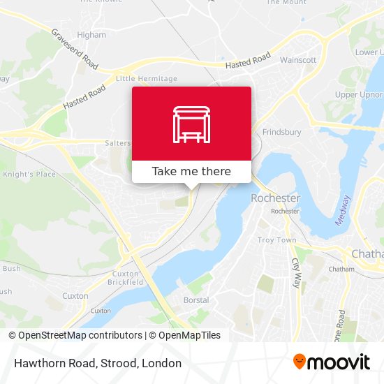 Hawthorn Road, Strood map