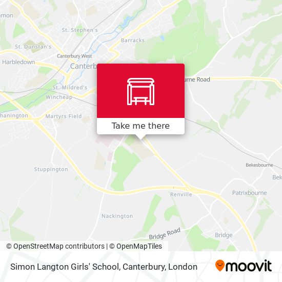 Simon Langton Girls' School, Canterbury map