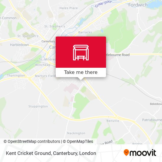 Kent Cricket Ground, Canterbury map