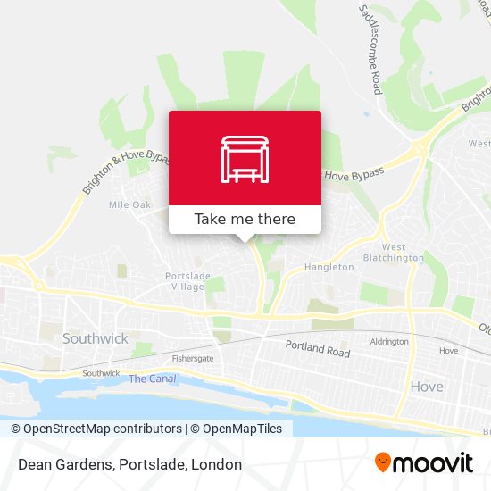 Dean Gardens, Portslade map