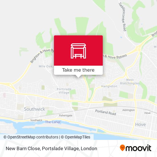 New Barn Close, Portslade Village map