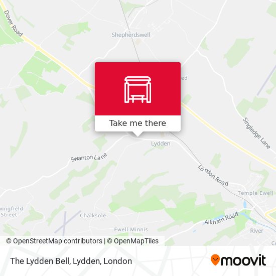 The Lydden Bell, Lydden map