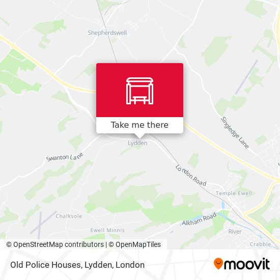 Old Police Houses, Lydden map