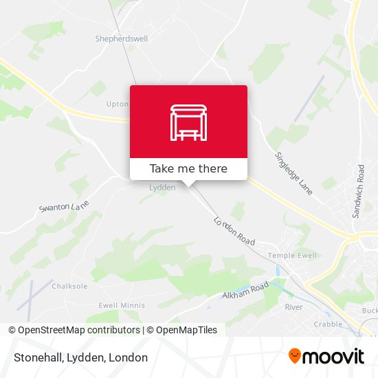 Stonehall, Lydden map