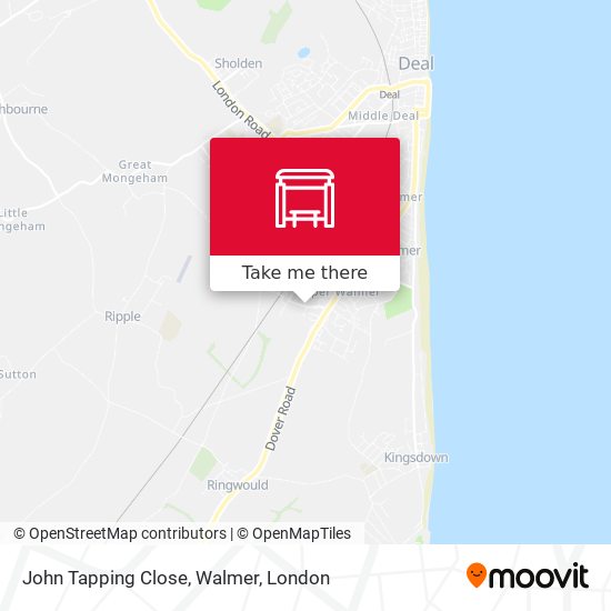 John Tapping Close, Walmer map