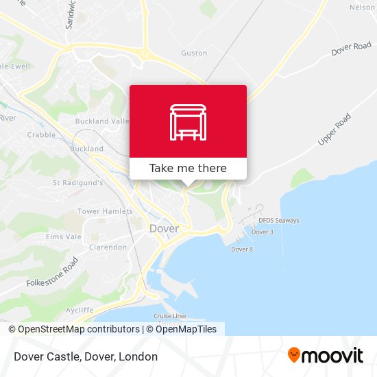 Dover Castle, Dover map