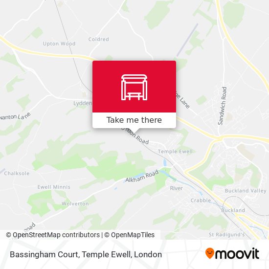 Bassingham Court, Temple Ewell map