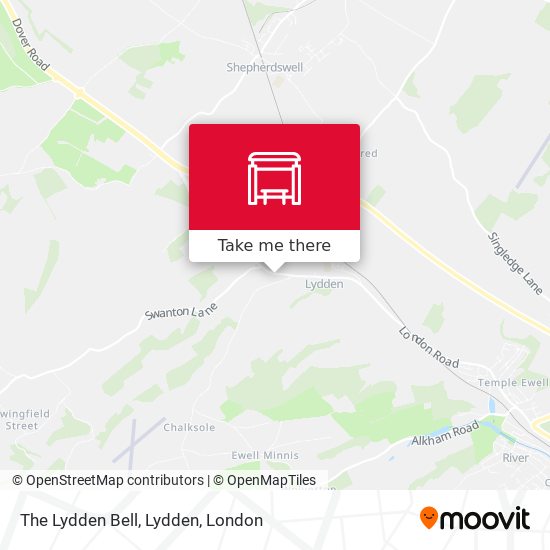The Lydden Bell, Lydden map