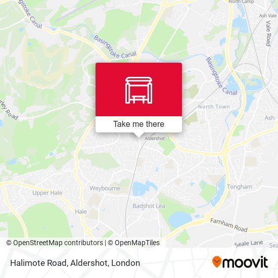 Halimote Road, Aldershot map