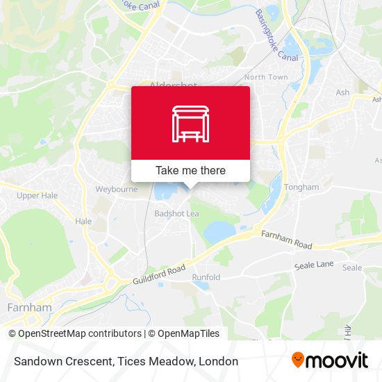 Sandown Crescent, Tices Meadow map