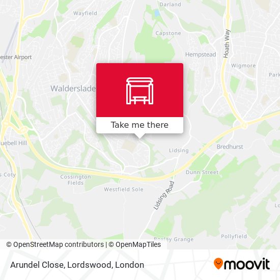 Arundel Close, Lordswood map