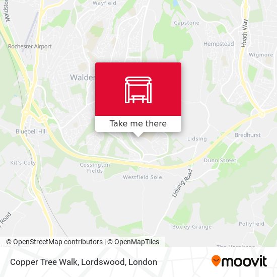Copper Tree Walk, Lordswood map