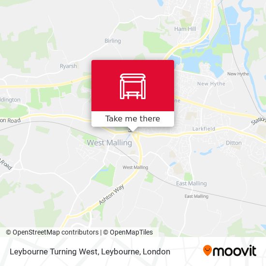Leybourne Turning West, Leybourne map