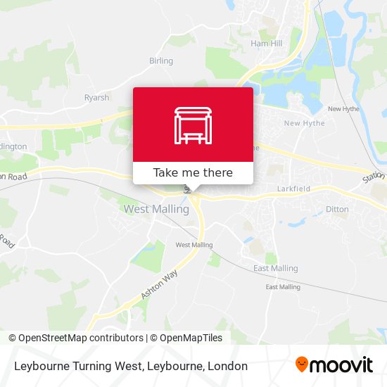 Leybourne Turning West, Leybourne map