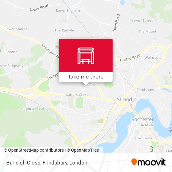 Burleigh Close, Frindsbury map