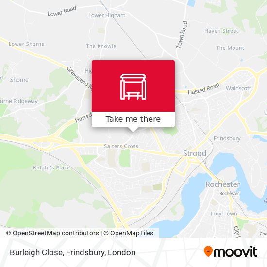 Burleigh Close, Frindsbury map
