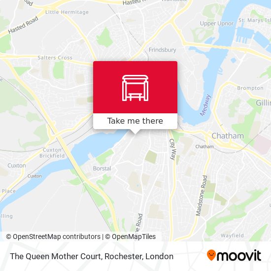 The Queen Mother Court, Rochester map