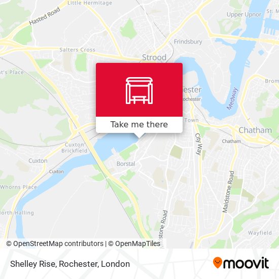 Shelley Rise, Rochester map