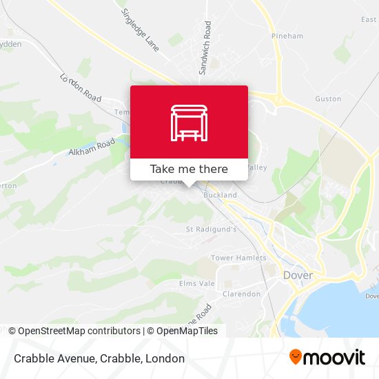 Crabble Avenue, Crabble map