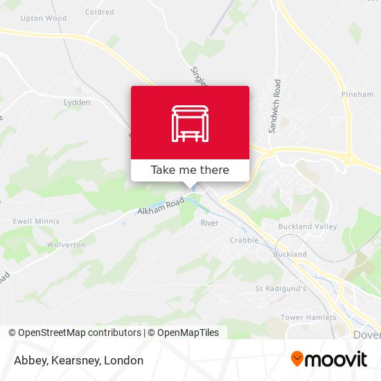 Abbey, Kearsney map