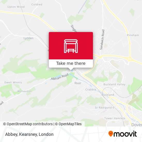 Abbey, Kearsney map