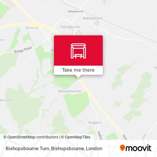 Bishopsbourne Turn, Bishopsbourne map