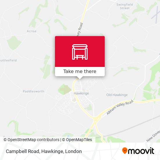 Campbell Road, Hawkinge map