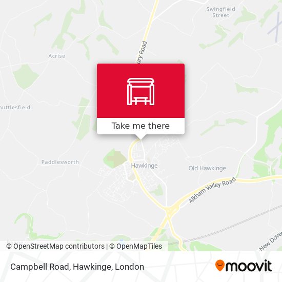 Campbell Road, Hawkinge map