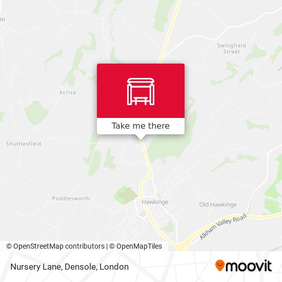 Nursery Lane, Densole map