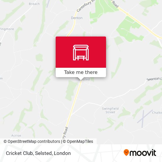Cricket Club, Selsted map