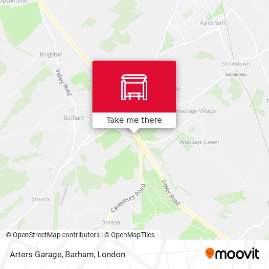 Arters Garage, Barham map