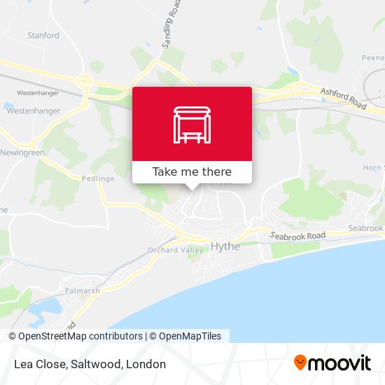 Lea Close, Saltwood map
