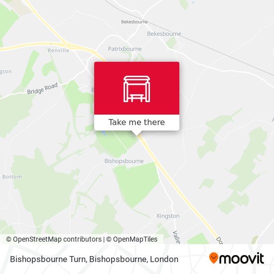 Bishopsbourne Turn, Bishopsbourne map