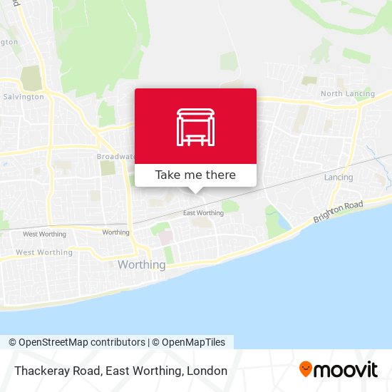 Thackeray Road, East Worthing map