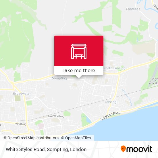 White Styles Road, Sompting map