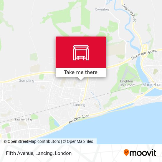 Fifth Avenue, Lancing map