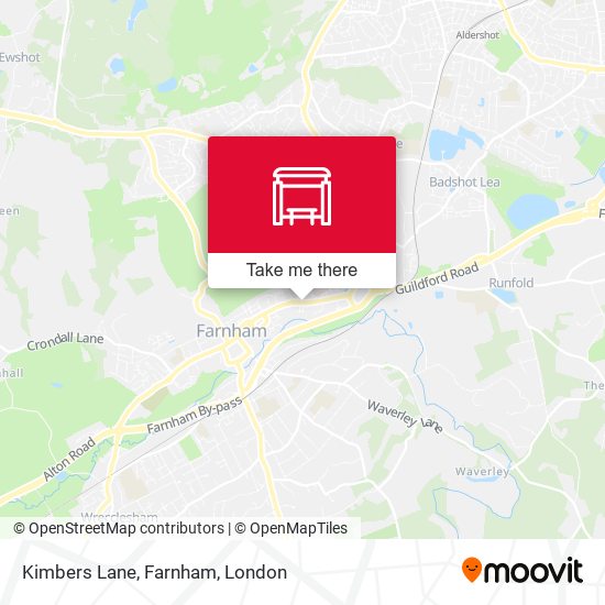 Kimbers Lane, Farnham map