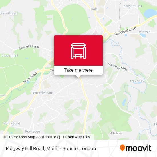 Ridgway Hill Road, Middle Bourne map