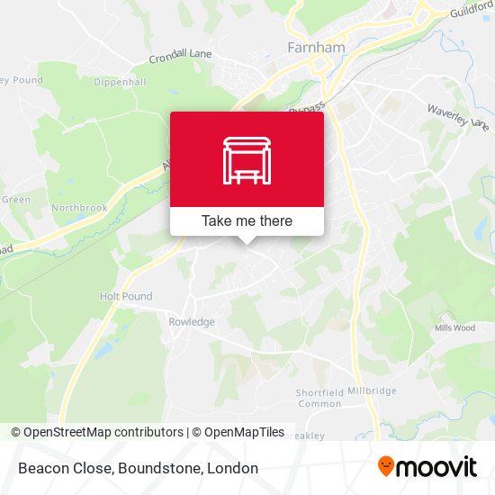 Beacon Close, Boundstone map