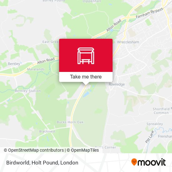 Birdworld, Holt Pound map