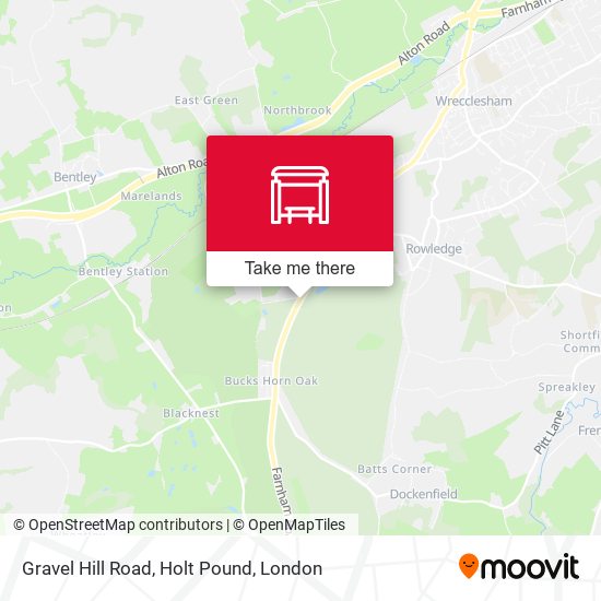 Gravel Hill Road, Holt Pound map