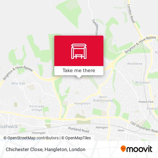 Chichester Close, Hangleton map